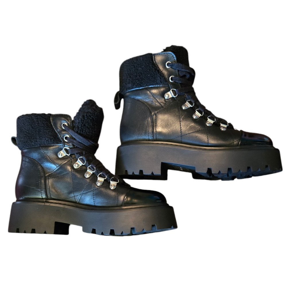 Steve Madden Reyen Leather Boots Size 6.5 - Picture 3 of 5